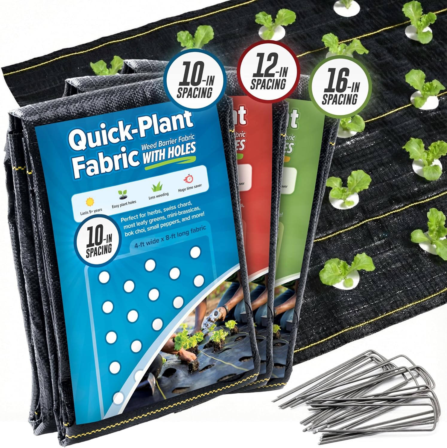 Plants X - Quick-Plant, Garten-Unkrautbarriere, 1,2 m x 2,4